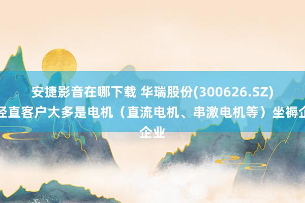 安捷影音在哪下载 华瑞股份(300626.SZ)：径直客户大多是电机（直流电机、串激电机等）坐褥企业