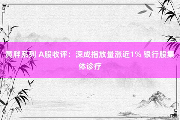 黄胖系列 A股收评：深成指放量涨近1% 银行股集体诊疗