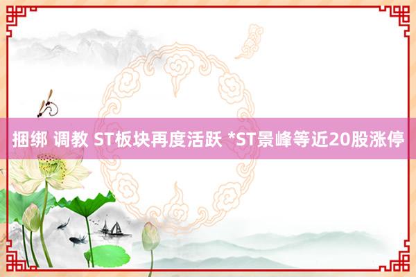 捆绑 调教 ST板块再度活跃 *ST景峰等近20股涨停