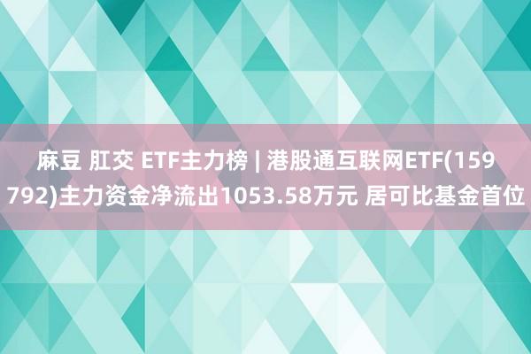 麻豆 肛交 ETF主力榜 | 港股通互联网ETF(159792)主力资金净流出1053.58万元 居可比基金首位