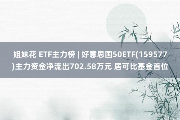 姐妹花 ETF主力榜 | 好意思国50ETF(159577)主力资金净流出702.58万元 居可比基金首位