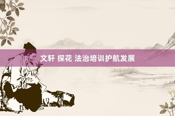 文轩 探花 法治培训护航发展