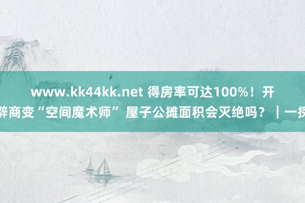 www.kk44kk.net 得房率可达100%！开辟商变“空间魔术师” 屋子公摊面积会灭绝吗？｜一探