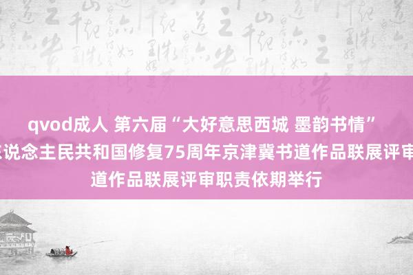 qvod成人 第六届“大好意思西城 墨韵书情” ——庆祝中华东说念主民共和国修复75周年京津冀书道作品联展评审职责依期举行