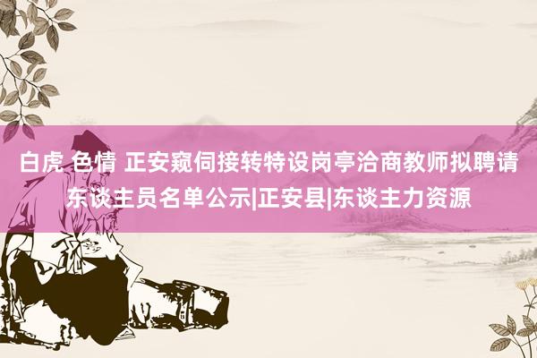 白虎 色情 正安窥伺接转特设岗亭洽商教师拟聘请东谈主员名单公示|正安县|东谈主力资源